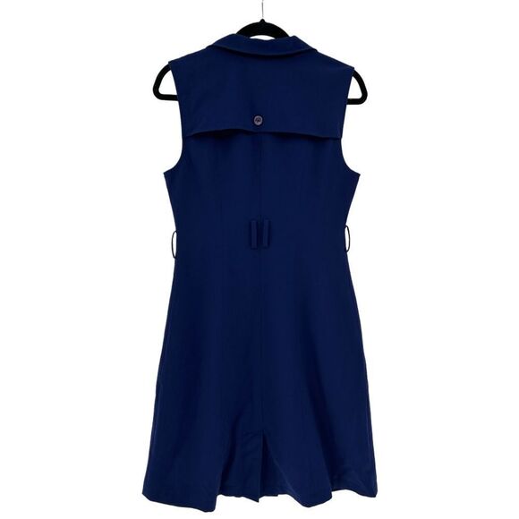 ModCloth Coasting Along Sleeveless Navy Blue Button Up Mini Dress Medium - Picture 8 of 11